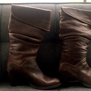 FRYE distressed leather boots